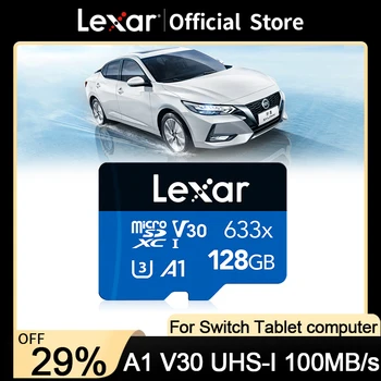Lexar 633X Kartu Memori 128 GB Kelas 10 Kartu Micro SD 64 GB 32 GB Kartu Flash SDHC / SDXC UHS-I Kartu TF Biru untuk Kamera Dasbor/Camcorder