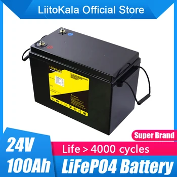LiitoKala 24V 100Ah LCD lifepo4 Daya Baterai Baterai untuk Berkemah RV 8S 29.2 V Kereta Golf Off-Road Off-grid Angin Tenaga Surya