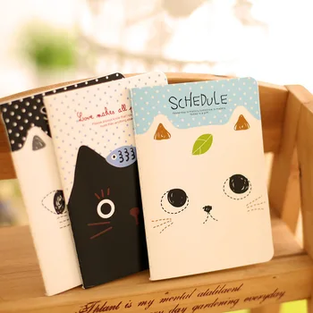 Lucu Kucing Mini Notebook Jahitan Mengikat Buku Catatan Portable Planner Memo Alat Tulis Kantor Aksesoris Sekolah