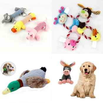 Mainan Anjing Peliharaan Boneka Lucu Mainan Gajah Babi Bebek Mewah Mainan Kunyah Suara Mencicit Anak Anjing Cocok untuk Semua Hewan Peliharaan untuk Menghilangkan Kebosanan