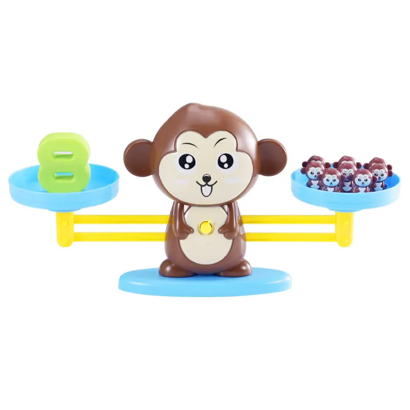 Mainan Matematika Pendidikan Skala Keseimbangan Monyet Pintar Mainan Anak-anak Permainan Papan Angka Digital Mainan Pembelajaran Pendidikan Bahan Ajar - 1