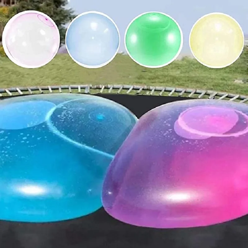 Mainan Polo Air Permainan Gelembung Anak-anak Dewasa Taman Pantai Luar Ruangan Balon Menyenangkan Tiup Polo Air Transparan Hadiah Ulang Tahun - 0