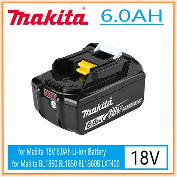 Makita Asli 18V 6000MAH 6.0 AH Baterai Alat Listrik Isi Ulang Pengganti Lithium Ion LED LXT BL1860B BL1860 BL1850