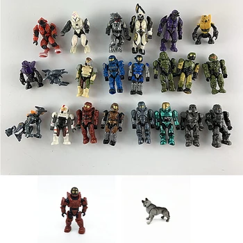 Mega Bloks Anime Construx Halo Model Prajurit Senjata Blok Bangunan Mainan Figur Aksi Mini Mainan Koleksi Permainan Anak-anak Mainan Hadiah