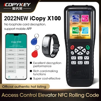 Mesin Fotokopi RFID iCopy dengan Fungsi Dekode Penuh Kunci Kartu Pintar 3 5 8 Versi Bahasa Inggris Pembaca Duplikator ID NFC Terbaru Penulis