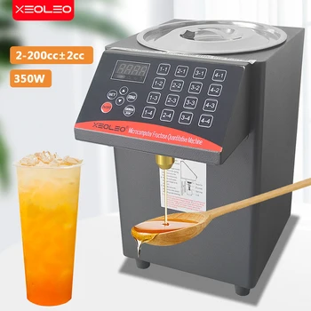 Mesin Fruktosa XEOLEO 16 jenis Dispenser Sirup Wadah 8L untuk Dispenser Fruktosa kedai teh /Kopi gelembung Pengukur fruktosa
