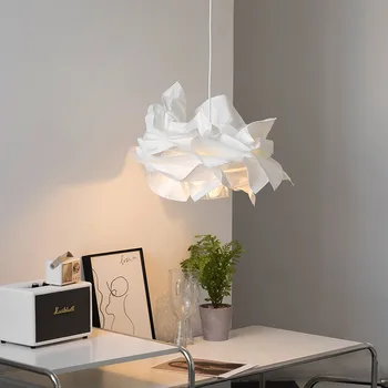 Minimalis Kertas Lampu Gantung Lampu Rumah Dalam Ruangan Kamar Tidur Ruang Tamu Liontin Lampu Gantung DIY Putih Suspensi Lampu E27 LED