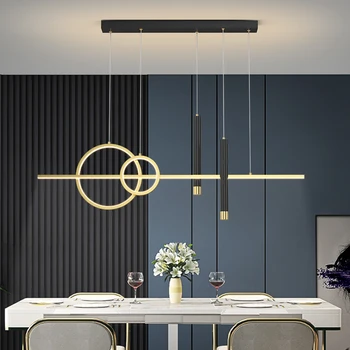 Modern LED Meja Ruang Makan Liontin Lampu Dimmable untuk Dapur Bar Lampu Gantung Dekorasi Rumah Minimalis Pencahayaan Lusters Luminer