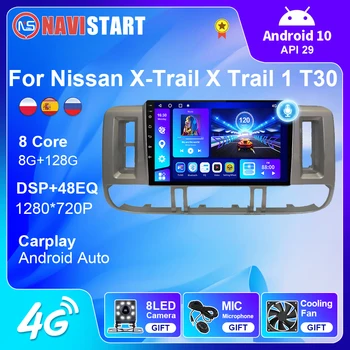 NAVISTART Android 10 untuk Nissan X-Trail X Trail 1 T30 2000-2004 Navigasi GPS Radio Mobil Android Otomatis 4G WIFI Pemutar DVD 2 Din