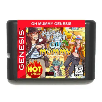 Oh Mummy Keranjang Reproduksi Kartu Permainan MD 16 Bit untuk Sega Genesis Mega Drive