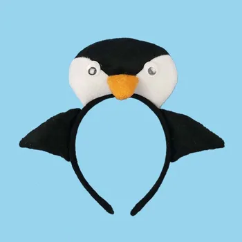 Orang Dewasa Anak-anak Mewah Kartun Anak Laki-laki Hewan Penguin Ikat Kepala Ikat Rambut Pesta Ulang Tahun Kostum Cosplay Halloween Natal