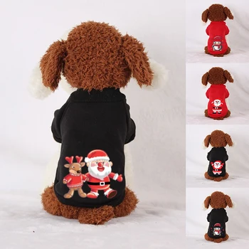 Pakaian Anjing Peliharaan Natal untuk Anjing Kecil Menengah Kemeja Rompi Pakaian Anjing Kostum Anak Anjing Tahun Baru Kemeja Rompi Hewan Peliharaan Chihuahua