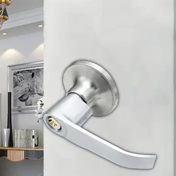 Panas! Kunci Pegangan Pintu Masuk Bulat Keamanan Privasi Pintu Depan Geser Kunci Pintu Masuk untuk Kamar Tidur Ruang Tamu Rumah Tangga