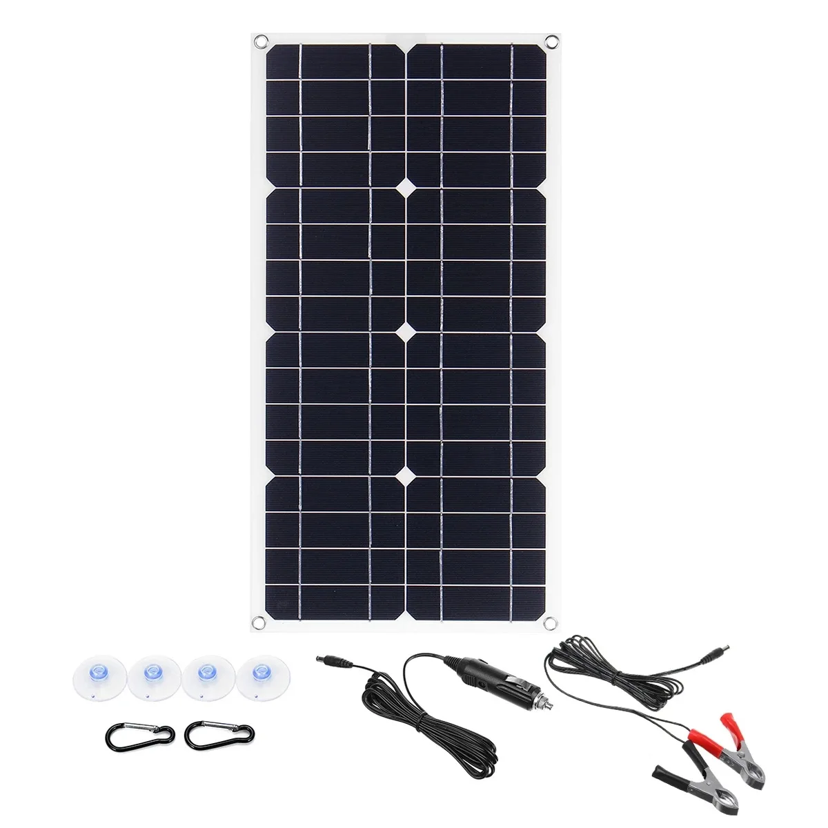 Panel Tenaga Surya / Solar Panel 100W Kit Lengkap 12V 18V dengan Pengontrol USB Sel Surya untuk Mobil Kapal Pesiar Perahu RV Pengisi Daya Baterai Ponsel Moblie - 3