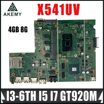 Papan Utama X541UV untuk Motherboard Laptop ASUS X541U X541UJ A541U X541UVK K541U dengan 4GB 8G I3-6TH I5 I7 GT920M 100% Berfungsi