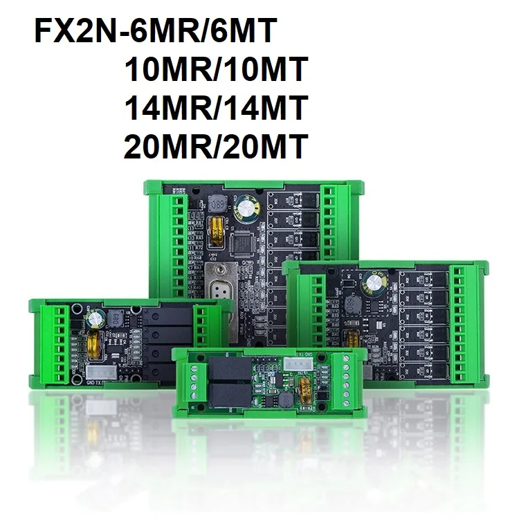 Papan PLC FX2N-6MR/10MR/14MR/20MR 6MT/10MT/14MT/20MT Dengan Cangkang Analog Hitungan Kecepatan Tinggi 2AD Keluaran Transistor Relai 0-10V DC24V - 0