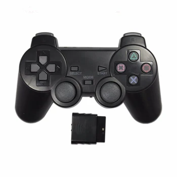 Pengontrol Permainan Warna Transparan untuk Gamepad Nirkabel Sony PS2 Gamepad Kontrol Getaran 2.4 G Hz untuk Playstation 2