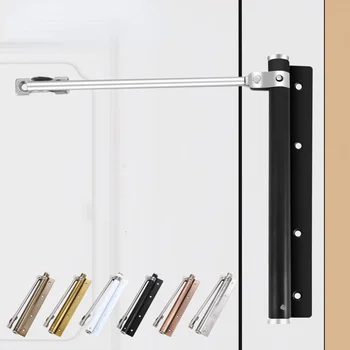 Penutup Pintu baja Tahan Karat Otomatis Ringan Sederhana Pintu Tak Terlihat Penutup Pintu Penyangga Pegas Perangkat Keras Pintu Furnitur