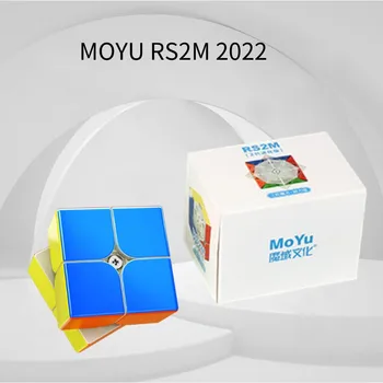 [Picube] Moyu RS2M V2 Kubus kecepatan magnetik 2022 Kubus mga 2X2 mainan edukasi profesional Teka-teki kubus magnet MOYU untuk Anak RS2M