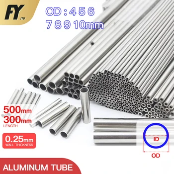 Pipa Aluminium FUYI Ketebalan 0,25 mm OD Lurus 300-1000mm Panjang Bulat 6063 Tabung Paduan Aluminium Tabung aluminium berdinding tipis