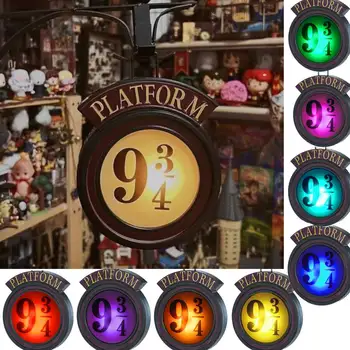 Platform Lampu Malam LED Retro Ajaib Lampu Dinding Gantung Kreatif Lampu Hogwarts 3D Harris Dekorasi Halloween Rumah Hadiah Unik
