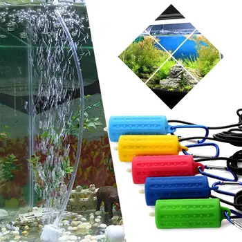 Pompa Oksigen Mini Rumah Tangga dengan Aksesori Tangki Ikan Akuarium Pompa Udara Pengisi Daya Usb Bisu Batu Udara Ganda