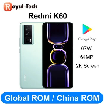 Ponsel Pintar Xiaomi Redmi K60 5G Asli Snapdragon 8+ 6.67