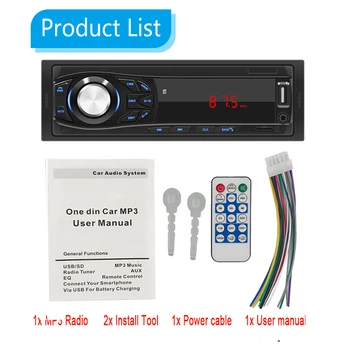 Radio Mobil Pemutar Multimedia MP3 Nirkabel Bebas Genggam Bluetooth AUX USB FM 12V Pemutar Audio Stereo Klasik Mobil Otomatis Mobil Listrik