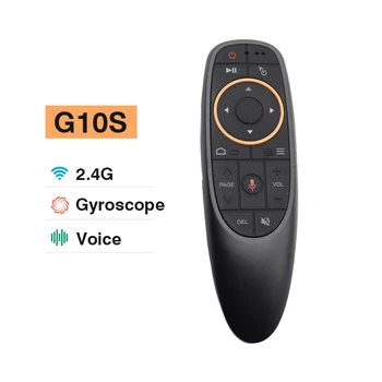 Remote Kontrol Suara Baru Mouse Udara G10S Pembelajaran IR Giroskop Nirkabel 2.4 G untuk Kotak TV Android H96 MAX X88 PRO X96 MAX