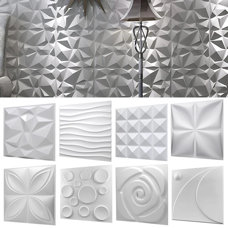 renovasi dinding rumah Panel dinding 3D geometris Stiker dinding 3D tanpa Perekat Seni Ubin keramik Wallpaper kamar Langit-langit kamar mandi - 0