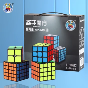 SENGSO Magnetik 2x2 3x3 4x4 5x5 Stiker Kubus Ajaib Kecepatan Rubick Teka-teki Profesi Mainan Gelisah Anak Berkualitas Tinggi