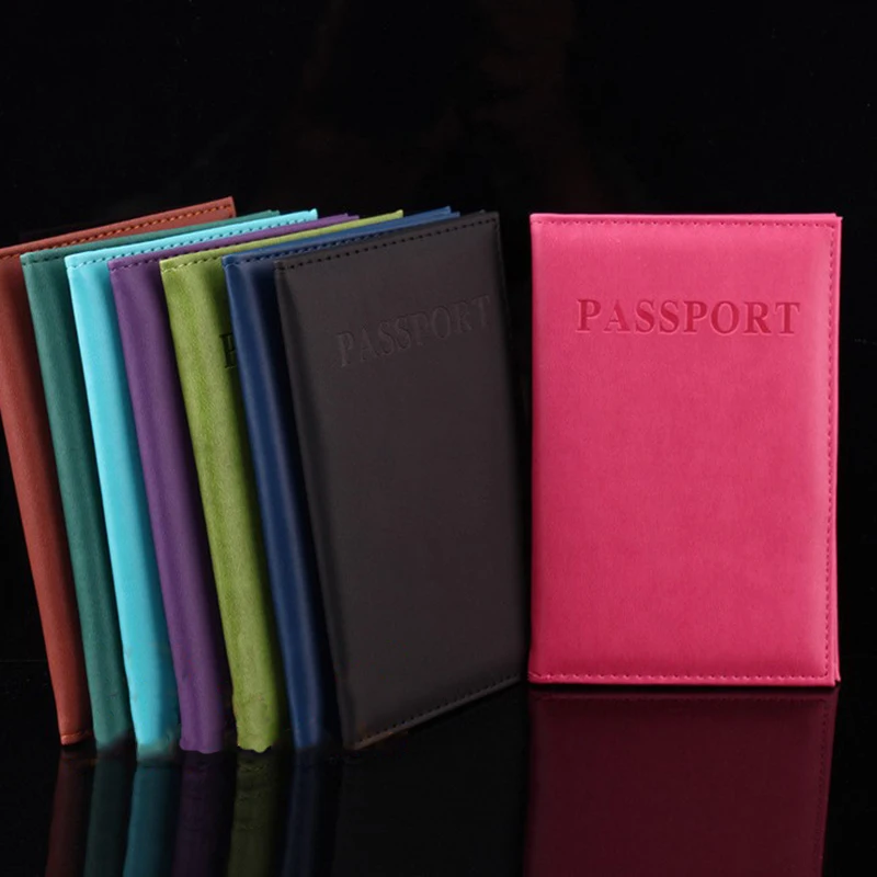 Sampul Paspor Mode Sederhana Baru Peta Dunia Dompet Pemegang Paspor Travel Tipis Ramping Hadiah Casing Kartu Kulit PU Uniseks - 0