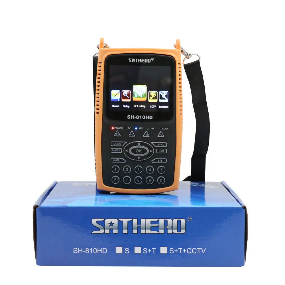 SATHERO SH-820HD DVB-S2 DVB-T/T2 CCTV Kombo Pencari Sinyal Digital LCD TFT 3,5 inci H. 265 AHD TVI CVI MPEG-2/4 VS Satfinder 810HD VS 810 - 2