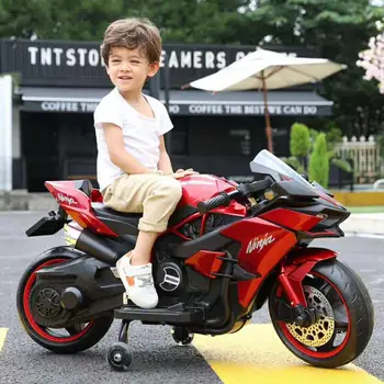 Sepeda Motor Penggerak Isi Ulang Roda Dua Listrik Anak-anak Sepanjang 1,1 M Untuk Anak-anak Usia 3-9 Tahun