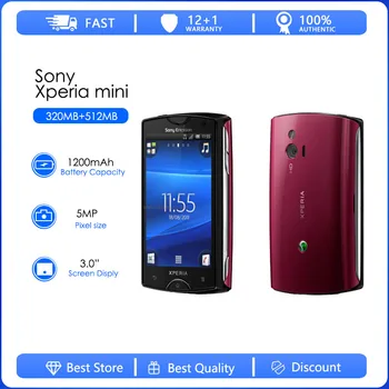 Sony Ericsson Xperia mini ST15 Diperbaharui-Ponsel Asli tidak terkunci ST15i 3G WIFI GPS Kamera 3MP Ponsel Android 4.1