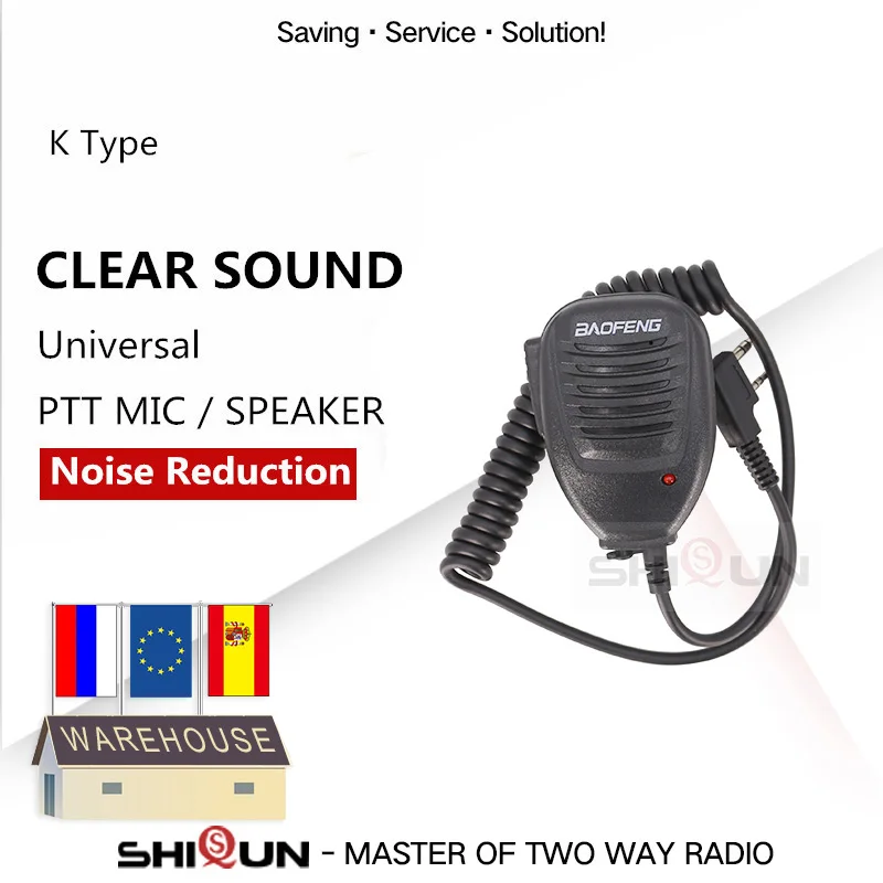 Speaker Mikrofon UV-S9 Plus untuk Radio UV-5R UV-82 BF-888S UV-10R UV-16 UV-5RE GT-3 BF-888S BF-F8HP Retevis RT-5R H777 - 0