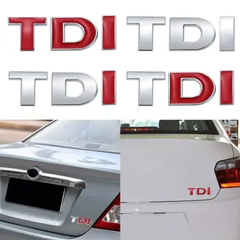 Stiker Emblem Lencana Boot Belakang Logo TDI 3D Mobil Stiker Decal