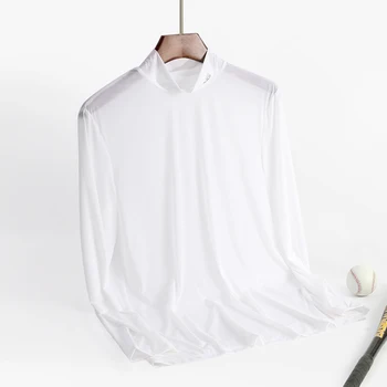 T-shirt sutra es pria golf Korea Selatan yang panjang dan tipis dicegah berjemur dengan mantel kering berkecepatan tinggi untuk menumbuhkan moralitas seseorang