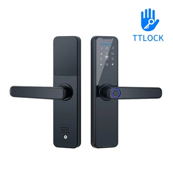 TTLock APP Remote Control Kunci Kartu Kata Sandi Sidik Jari Cerdas Dengan Kunci 5050 Lock Mortise