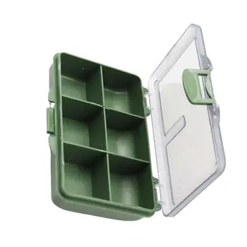 Tackle Box Organizer Kotak Baki Alat Pancing Kotak Alat Pancing Mini untuk Umpan Umpan Manik-manik Desain Penutup Transparan
