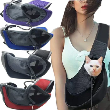 Tas Pembawa Kucing Peliharaan untuk Kucing Ransel Luar Bahu Ganda Ransel Travel Portabel Tas Pembawa Kucing Luar Ruangan Set Travel
