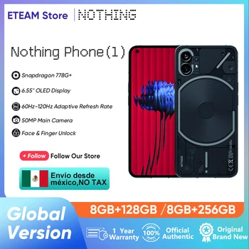 Telepon Nothing Asli (1) Versi Global Fleksibel OLED 5G Snapdragon 778G + Kamera Ganda 50MP, 6,55
