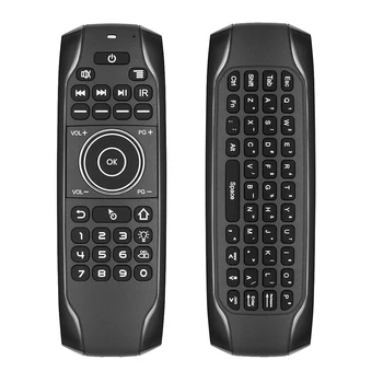 Terbaru G7BTS Mouse Udara Bluetooth dengan Lampu Latar Giroskop Mouse Udara Nirkabel dengan Pembelajaran IR Remote Control kotak TV Pintar dengan keyboard