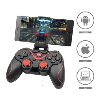 Terios T3 X3 Gamepad Joystick Nirkabel Pengontrol Permainan PC Mendukung Joystick Bluetooth BT3. 0 untuk Dudukan Kotak TV Tablet Ponsel