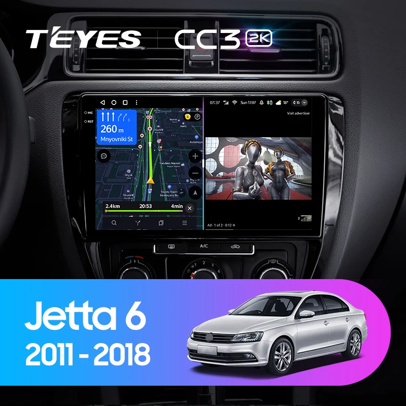 TEYES CC3L CC3 2K untuk Volkswagen Jetta 6 2011-2018 Pemutar Video Multimedia Radio Mobil Navigasi GPS Stereo Android 10 Tanpa dvd 2din 2 din - 1