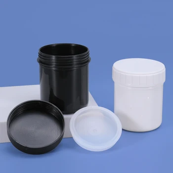 Toples Plastik Bulat 150ML dengan Penutup Bagian Dalam Wadah Penyimpanan Isi Ulang Food Grade untuk Biji-bijian Madu Buah Kering Anti Bocor