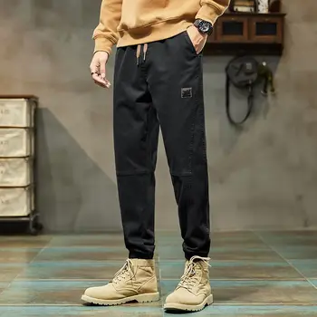Tren Pemuda Longgar Baru Musim Semi Musim Panas 2023 Mode Versi Korea Pakaian Pria Oversized Kasual Celana Kargo Harem Olahraga