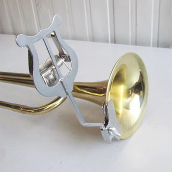 Universal Marching Lyre Portable Stand Trumpet Trombone Klip Musik Aksesoris Logam Instrumen Kuningan Ringan