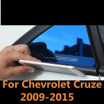 Untuk Chevrolet Cruze 2009-2015 Gaya Mobil Penutup Spoiler Jendela Belakang Krom Tiang Tiang Segitiga Hiasan Aksesori Otomatis