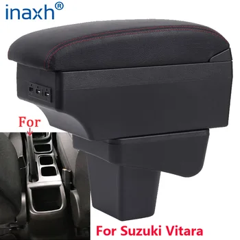 Untuk Suzuki Vitara Sandaran Tangan Retrofit Bagian Khusus Kotak Penyimpanan Pusat Sandaran Tangan Mobil Aksesori Mobil Interior USB Mudah Dipasang